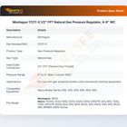 Montague 17217-0 1/2" FPT Natural Gas Pressure Regulator, 4-8" WC