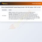 Prince Castle 84134020 Toaster Relay Kit with 1-7/8" MT Center, 1-3/4" x 2-1/4"