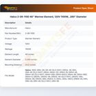 Hatco 2-08-110D 48" Warmer Element, 120V 1100W, .260" Diameter