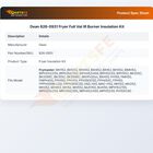 Dean 826-0931 Fryer Full Vat Infrared Burner Insulation Kit