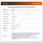 Nieco 4099 Toggle Switch DPST 1/2" ON/OFF 20A/250V