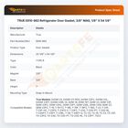 TRUE E810-862 Refrigerator  Door Gasket, 3/8" MAG, 1/8" X 54 1/8"
