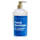 Allpoints 8015324 8 OZ Bottle Hand Sanitizer with Pump Top, 70% Isopropyl Alcohol Gel