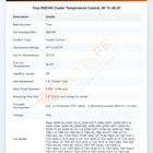 True 958745 Temperature Control 9&deg;F-36.5&deg;F