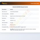Vollrath B200904 Speed Control