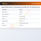Imperial 1265 Thermocouple Coaxial 72" 20-30mV 1/32"-32 Threads