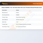 Hobart 836965 Faucet Valve W/Phenolic Knob Round 1-1/2" Stem 10-24 Thread SS