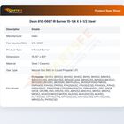 Dean 810-0687 IR Burner 15-1/4" X 8-1/2" Steel