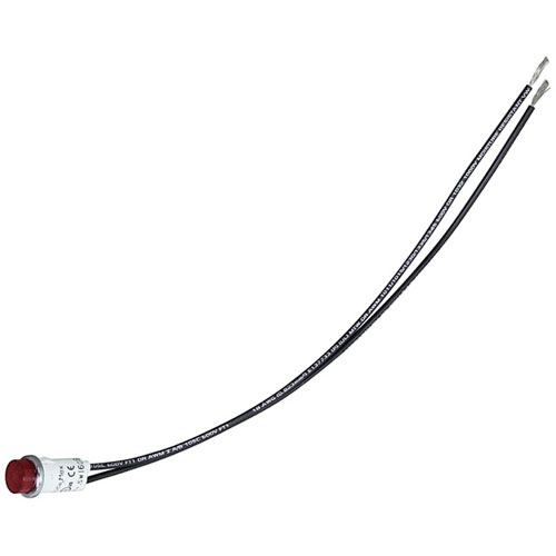 Duke 2069-2 Red Signal Light W/ Chrome Bezel,1/2" Hole, 250V