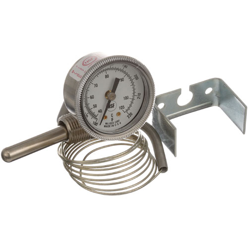 American Dish Service 299-1005 Temperature Gauge W/Palnut Rear Mount 1/4" X 2" X 1/2" MPT