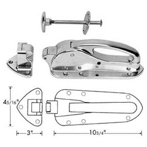 Premco 101S Latch W/1-1/2" strike/Ir