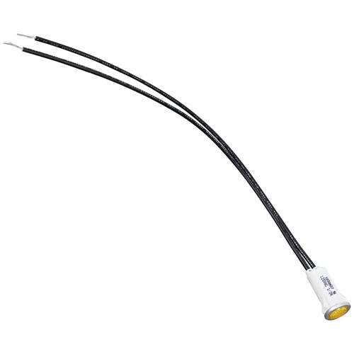 Bakers Pride C071A 125V Amber Signal Light W/ 10" Leads & 1/2" Fits Hole