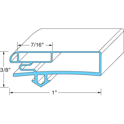 Anthony 02-14160-2008 Black Mag Door Gasket , 28-3/4" x 71-7/8"
