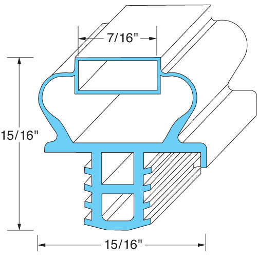 Delfield 1701190 Door Gasket 10 7/8" X 16 7/8"