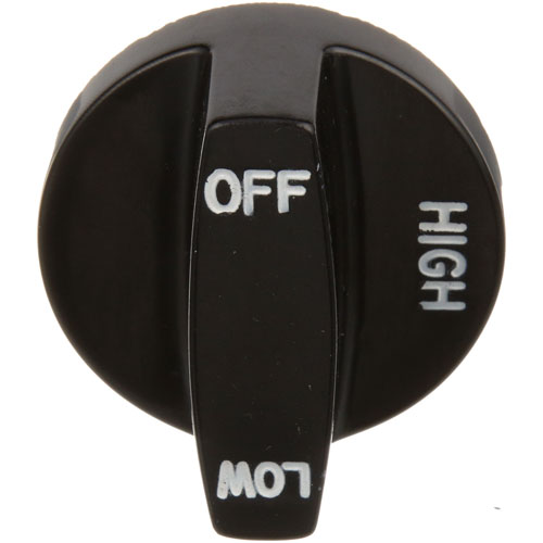 Southbend 1073402 Knob Plastic Black 2" DIA Off-High-Low