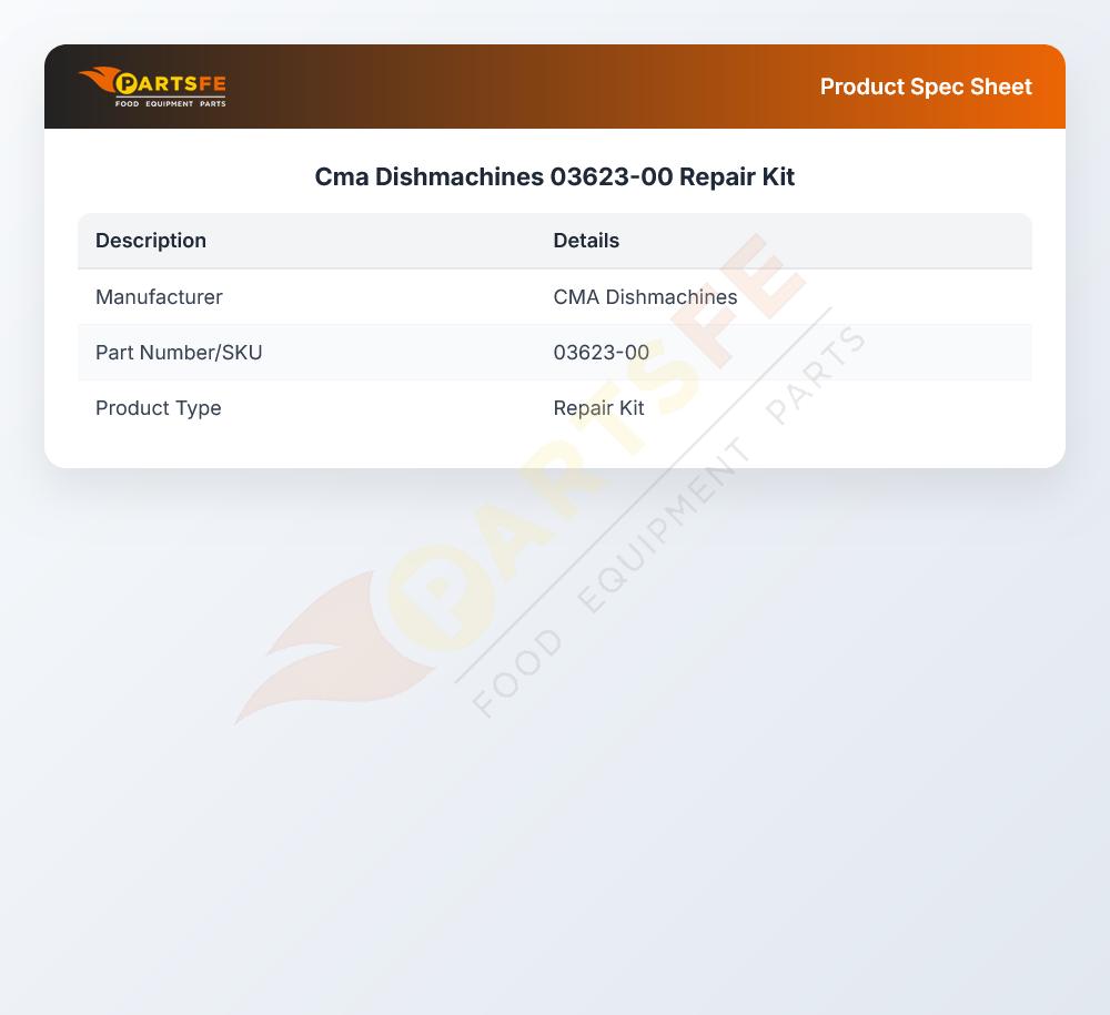 Cma Dishmachines 03623-00 Repair Kit
