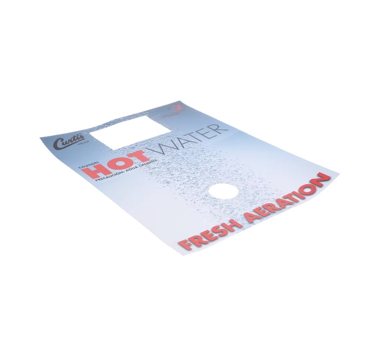 Curtis 3375001037 Front Label Hot Water WB5GT