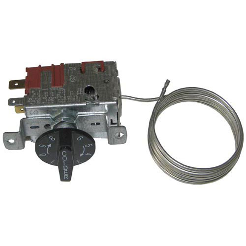 TRUE 800393 Refrigerator Cooler Control W/ Knob Plate and 3/8" X 1-1/2" Coiled Bulb