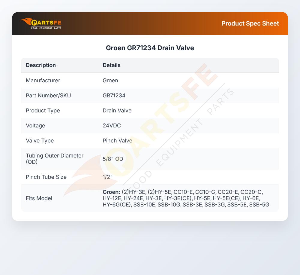 Groen GR71234 Drain Valve