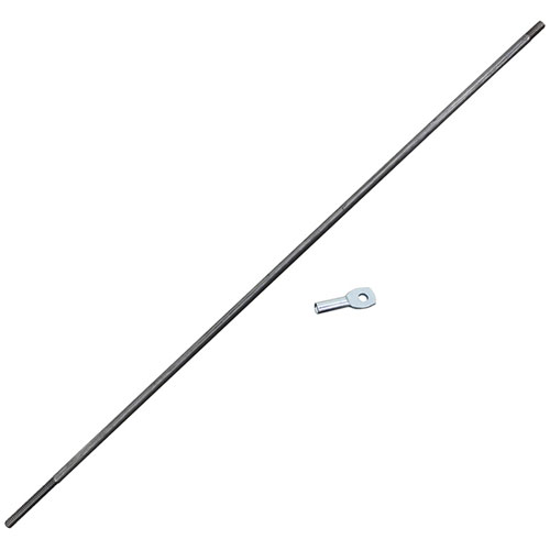 Imperial 1853 22" Oven Long Door Rod with Eyelet on One End, 1/4-20 Thread