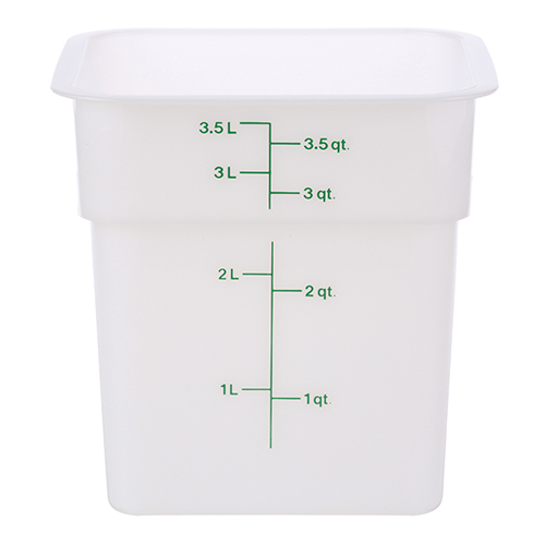 Cambro 4SFSP-148 Container Sq 4Qt -148 Poly/White