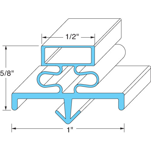 Delfield MCC14497 Snap-In Door Gasket ,  25-1/4" X 25-1/2"