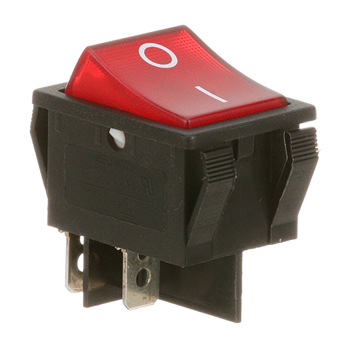 Grindmaster L155S Red Lighted Rocker Switch W/ 1/4" Tab