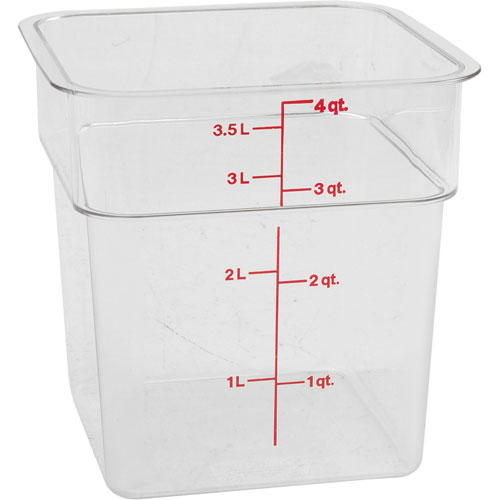 Container Sq Clear 4qt  For Cambro - Part# Cam4sfscw135