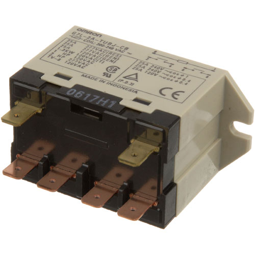 Hussmann 125013182A 25A Control Relay W/6 Terminals, 200-240V Coil