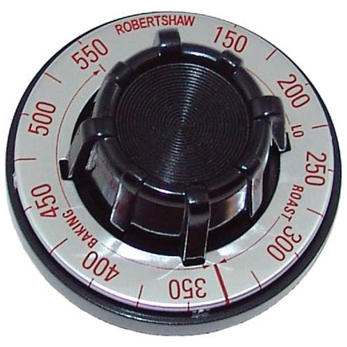 Vulcan Hart VH413614-1 Flat Down Thermostat Knob 2-1/2" DIA, ROBERTSHAW-150-550F, "D" MOUNT .290"