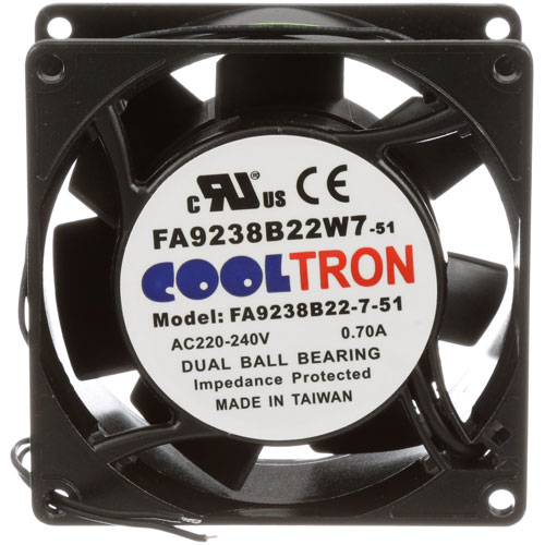 Cres Cor 0769-174 Oven Vent Fan W/Dual Ball Bearings 3-11/16" X 3-1/4" X 1-1/2" 240V