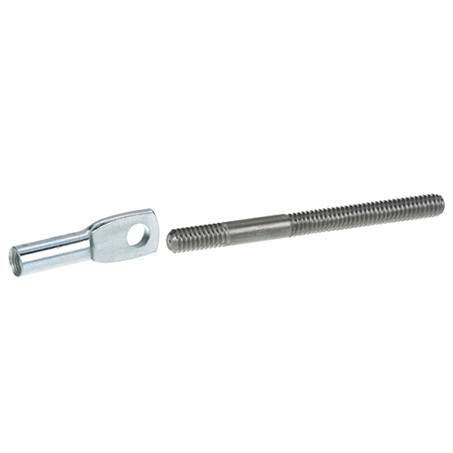 Imperial 1852 3" oven short Door Rod w/ 1/4-20 Thread and Eye Coupling