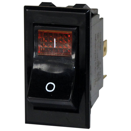 APW 2E-70444800 Amber Light Rocker Switch W/4 Tab Term 20AMP/250VAC On/Off