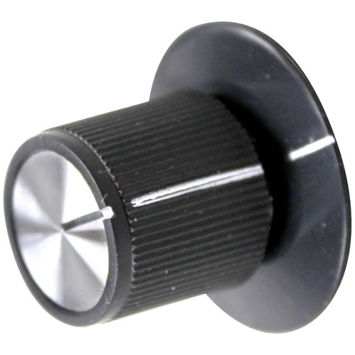 Hatco 05.30.043.00 Food Warmer Black Pointer Knob W/white Indicator 1-1/8" DIA .187 FLAT RIGHT