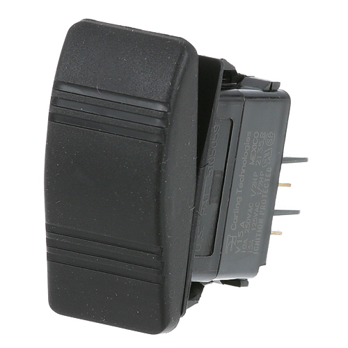 Hamilton Beach 270000100 Drink Mixer SPST Black Rocker Switch W/Tabs Hole Fits 1/4" X 7/8" X 1-5/8"