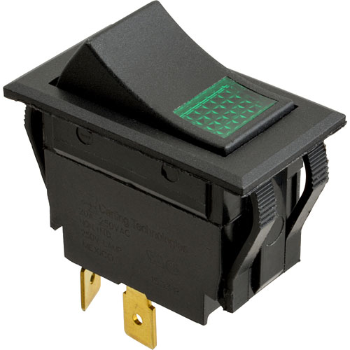 Carter Hoffmann 186020075 Green Switch DPDT On/Off 250V