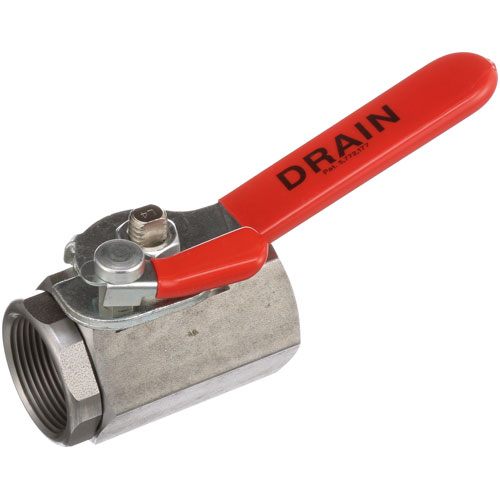 Frymaster FM806-4145 Fryer Drain Valve W/Handle 1-1/4" FPT