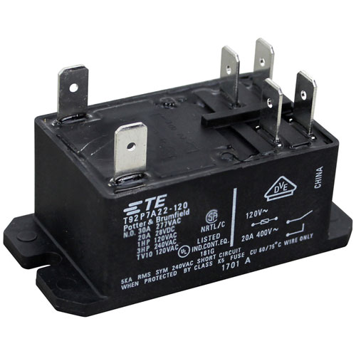 Hobart 00-087714-042-1 Dishwasher Relay W/6 Tab Terminals 120V
