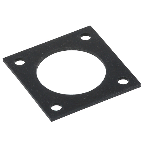 Jackson 53300114779 3" SQ Black Rubber Flange Gasket, 2.25" Mount Hole Centers