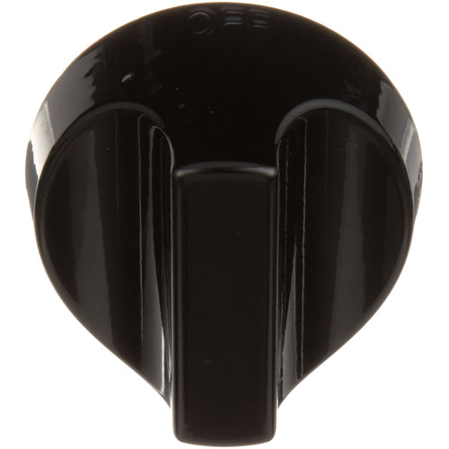 American Range A32001 Charbroiler Black Burner Knob Off/On 2-1/2" OD 0.240" D-STEM Flat Down 1/4" Protrusion