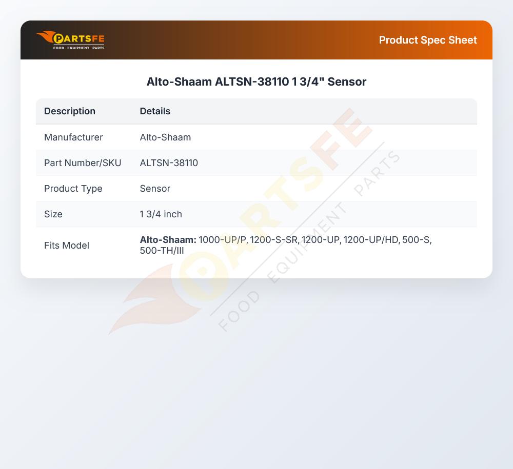 Alto-Shaam ALTSN-38110 Sensor 1-3/4"