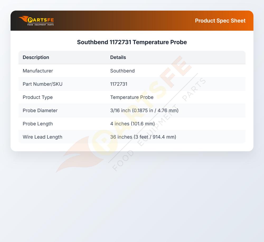 Southbend 1172731 Temperature Probe