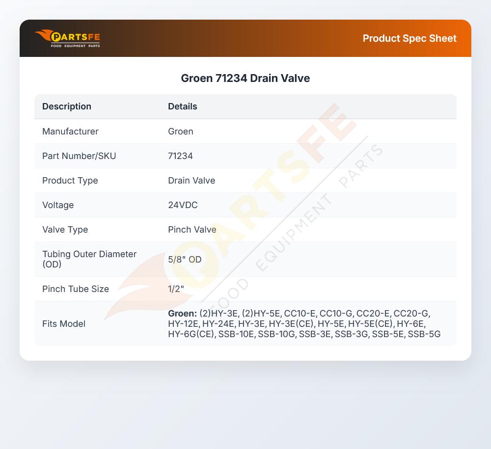 Groen 71234 Drain Valve