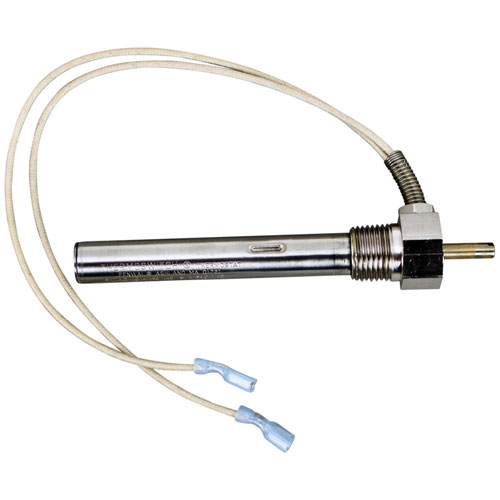 Frymaster FM8060181 Fryer Temperature Fenwal Thermostat W/Wire Leads 75&deg;-550&deg;F 1/4" Push-ON 1/2" NPT Mount 4-3/4" Probe