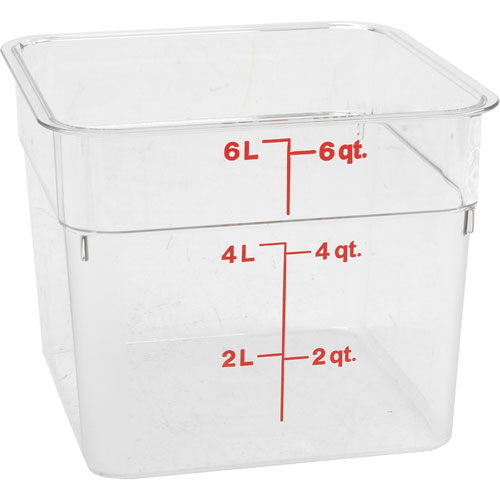 Container Sq Clear 6qt  For Cambro - Part# Cam6sfscw135